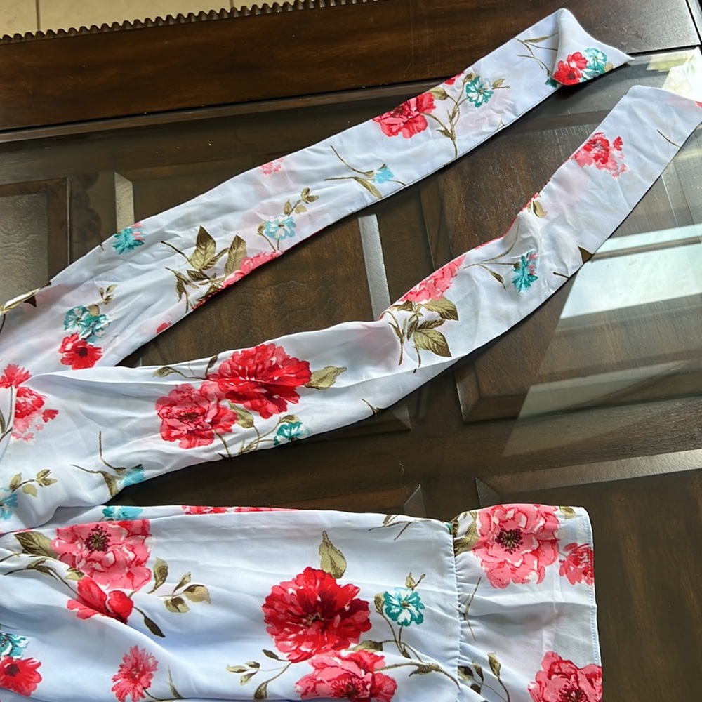 Rare Editions Girls Floral Bubble Sleeve Dress - Picture 14 of 15